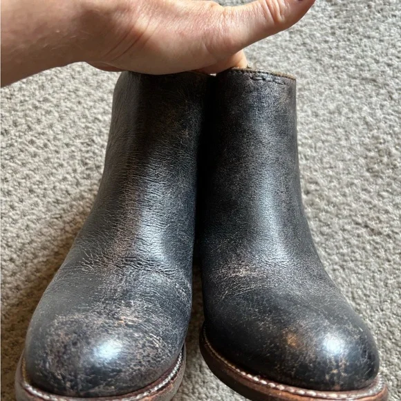 Classic Black Leather Ankle Boots - Picture 5 of 9